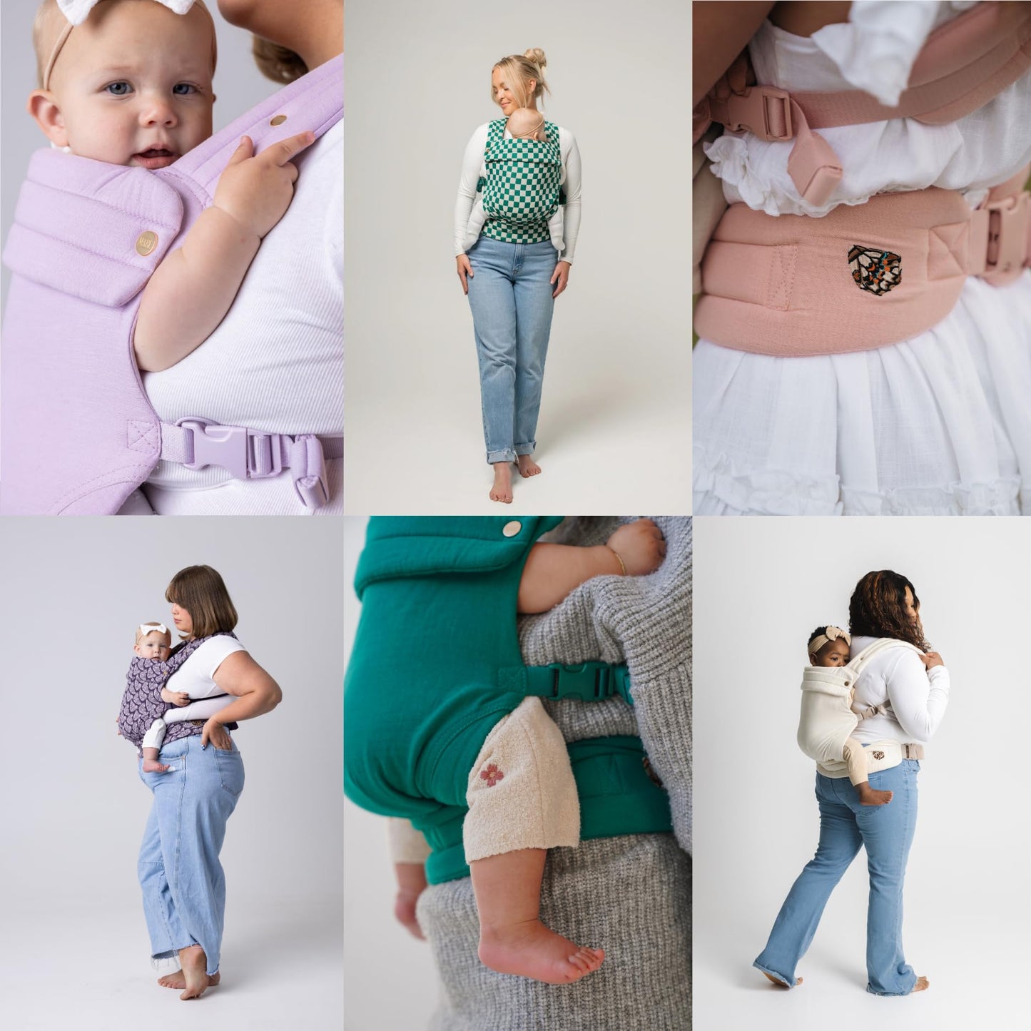 Mabē Monarch Ergonomic Baby Carrier – Premium Cotton Soft Structured Newborn to Toddler Carrier with Hip-Healthy Design, 3 Carry Positions (7-35lbs), Lightweight & Breathable,(Mauve Wings)