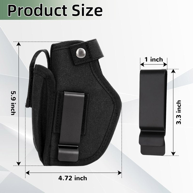 9mm Gun Holster for Men&Women, IWB/OWB Concealed Carry 380 Pistol Holsters, Right&Left Hand Gun Pouch Fits Glock 19/17/26/27/43x, 1911, Sig, S&W M&P, and Similar Handguns