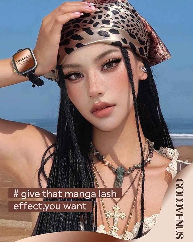 Goddvenus Manga Lash Clusters Natural Wispy 300 Pcs Fairy Eyelash Clusters 10-16mm Fluffy Cluster Eyelash Extensions Anime Cosplay No Plastic Feel Individual Lash Extension CC Curve