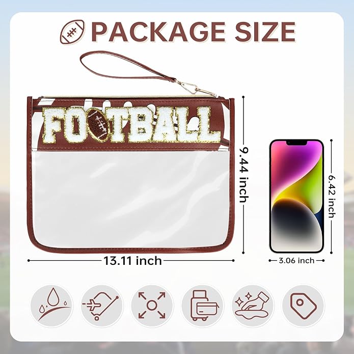 Baseball Gift Bags Baseballs Treat Bags Team Gifts Clear Chenille Letter Zipper Pouch Accessories Stuff Sport Portable