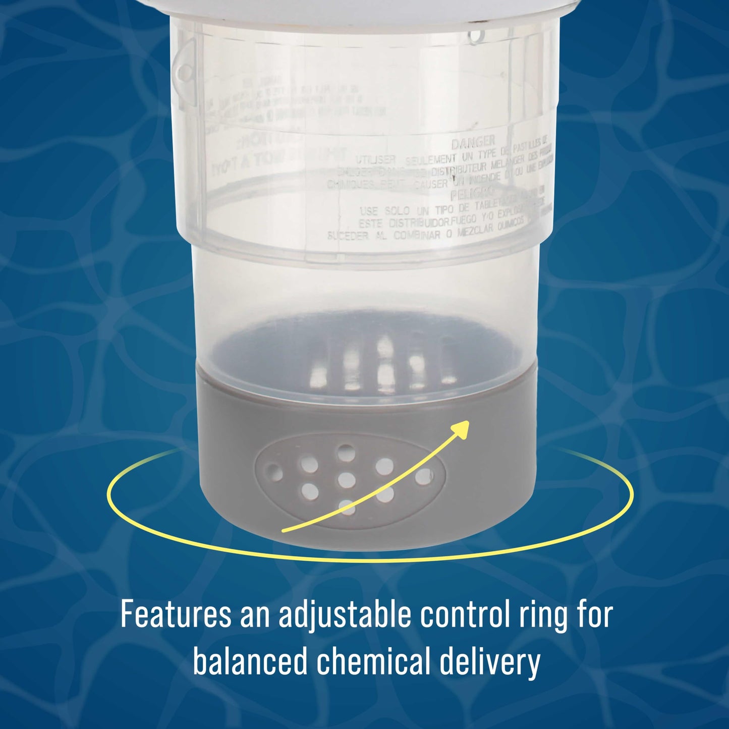U.S. Pool Supply Open Jaws Great White Shark Floating Pool Chlorine Dispenser, Collapsible Base, Holds 3" Tablets - Scary Teeth, Fun Animal Float Floater Decoration, Adjustable Balanced Delivery, Spa