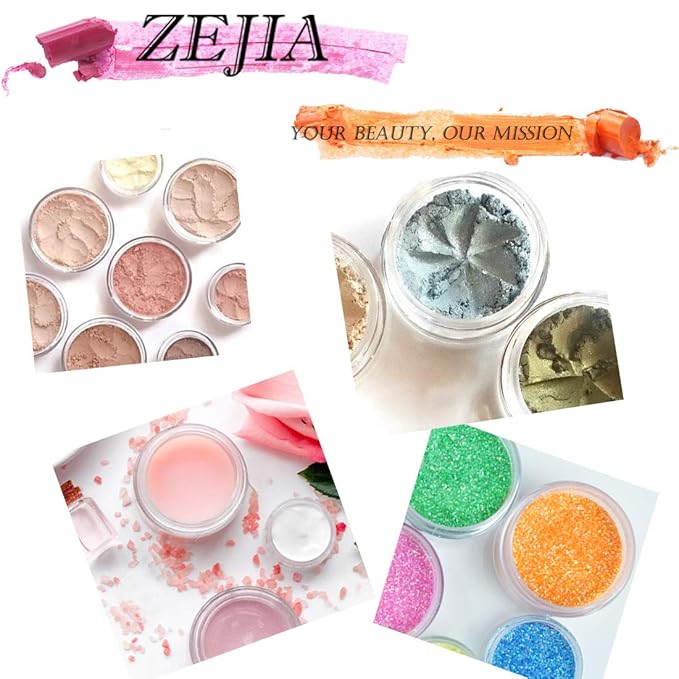 10pcs Small Travel Containers, Pink Sample Containers with Screw Lids, 5 Size 3/5/10/15/20 Gram Sample Jars with 12pcs Labels and 2pcs Mini Disposable Spatula, Makeup Sample Containers BPA Free