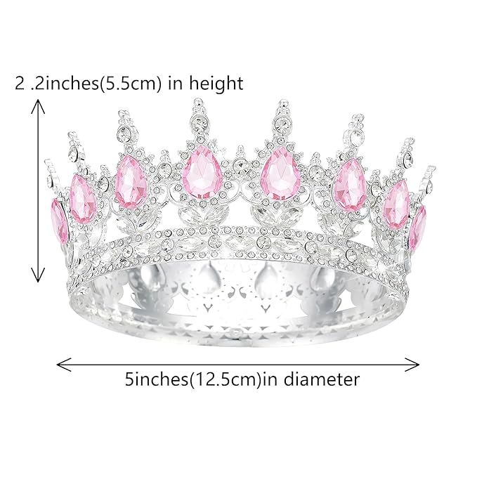 YOUlDIANZI Queen Crown Rhinestone Wedding Crowns and Tiaras for Women Costume Party Hair Accessories Princess Birthday Crown Crystal Bridal Crowns
