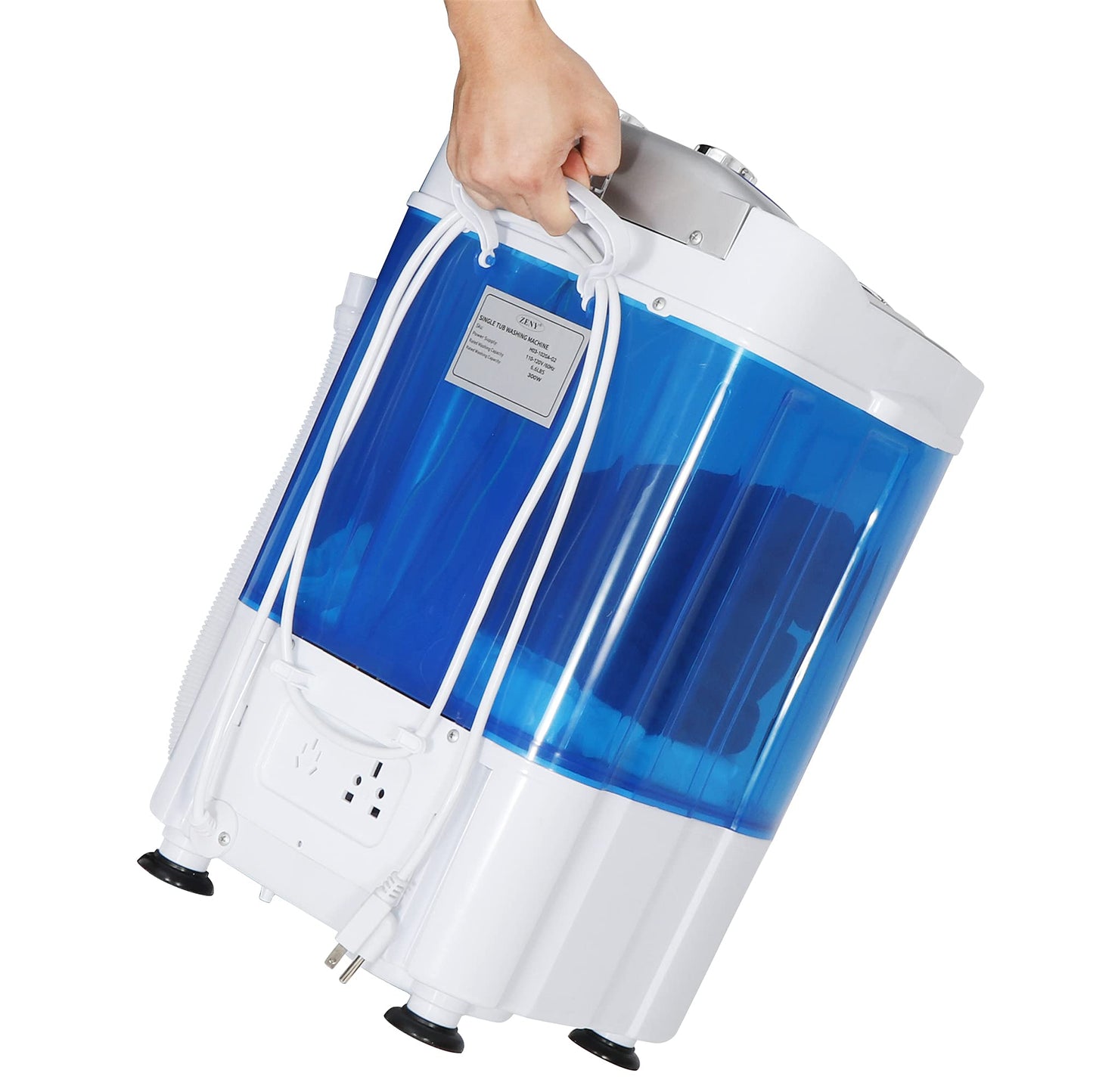 Saturnpower Portable Mini Washing Machine，Small Compact Laundry 4.4lbs Capacity Washer w/Spin Cycle Basket and Drain Hose Drum Washing Machine