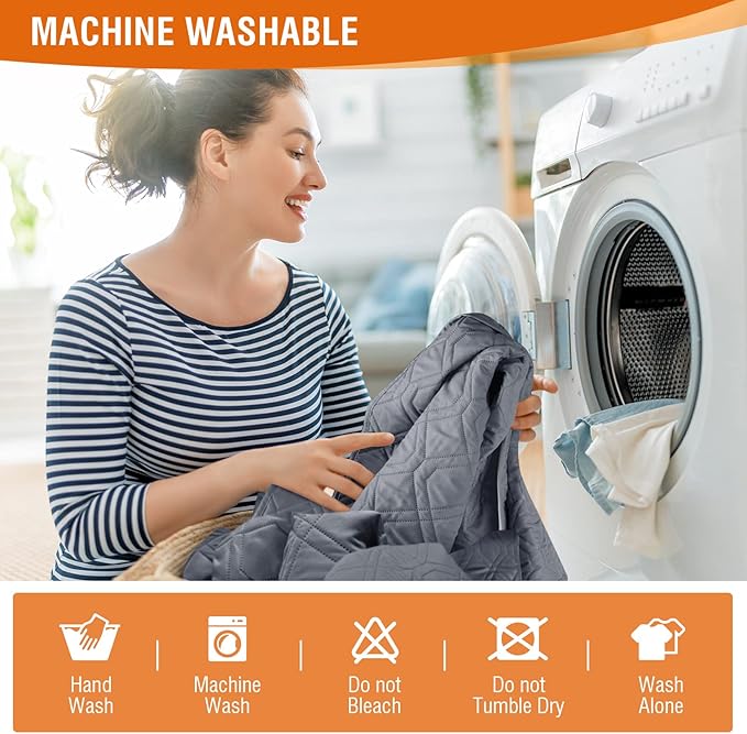 VANSOFY 100% Waterproof Recliner Chair Covers, Recliner Cover Non-Slip Dog Chair Cover Furniture Protector Washable Slipcover with Pocket, Elastic Straps for Pets, Dogs(Dark Gray, 28")