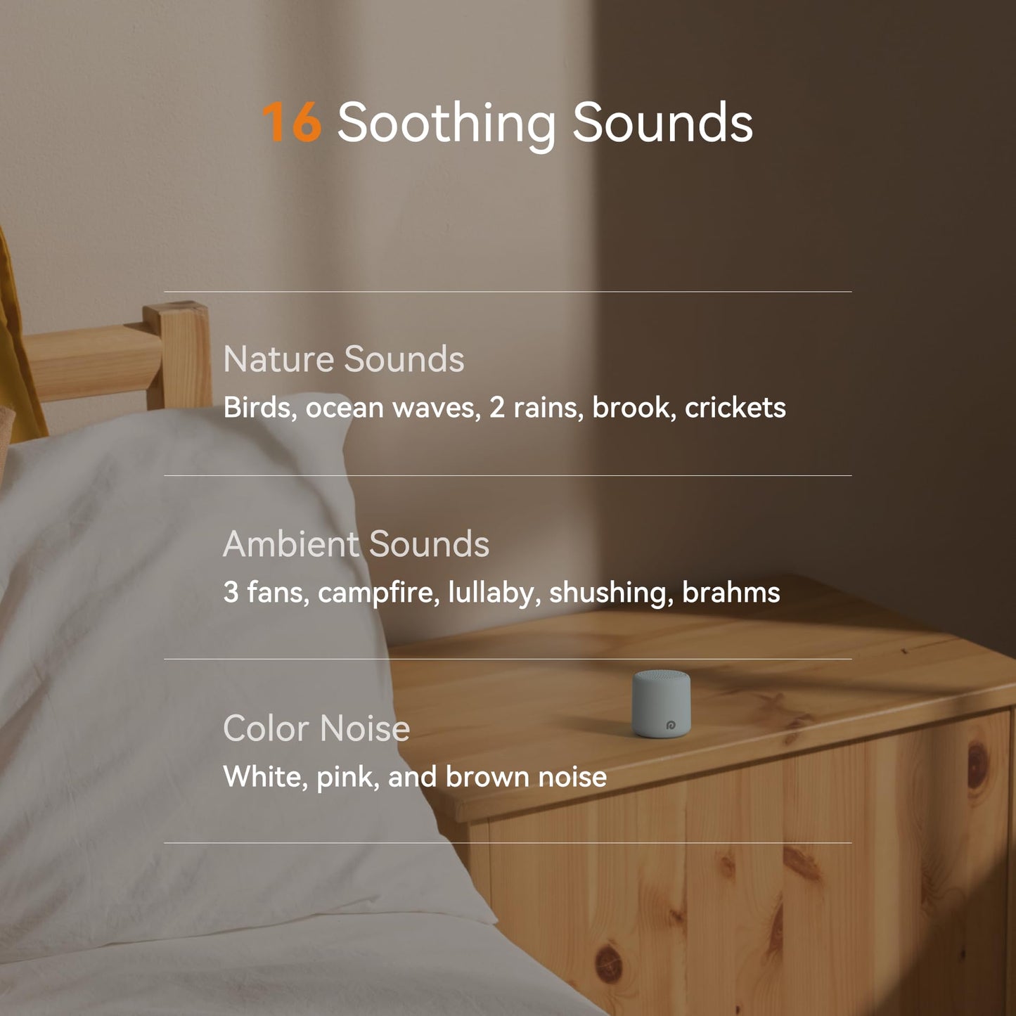Dreamegg Portable White Noise Machine - Travel Sound Machine for Sleep, Features Powerful Battery, Egg-Sized, 16 Nature Sounds, Timer, Sound Machine for Baby Adults Office Privacy Home Gift (Ocean)