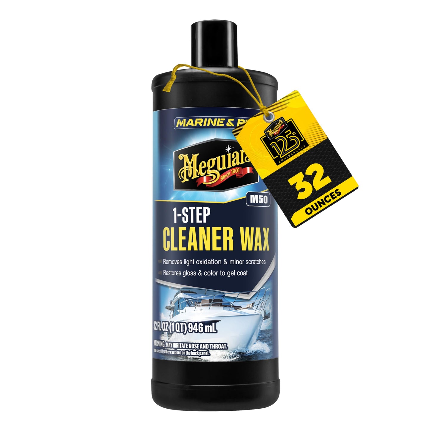Meguiar's M5032 Marine/RV One Step Cleaner Wax - 32 Oz Bottle