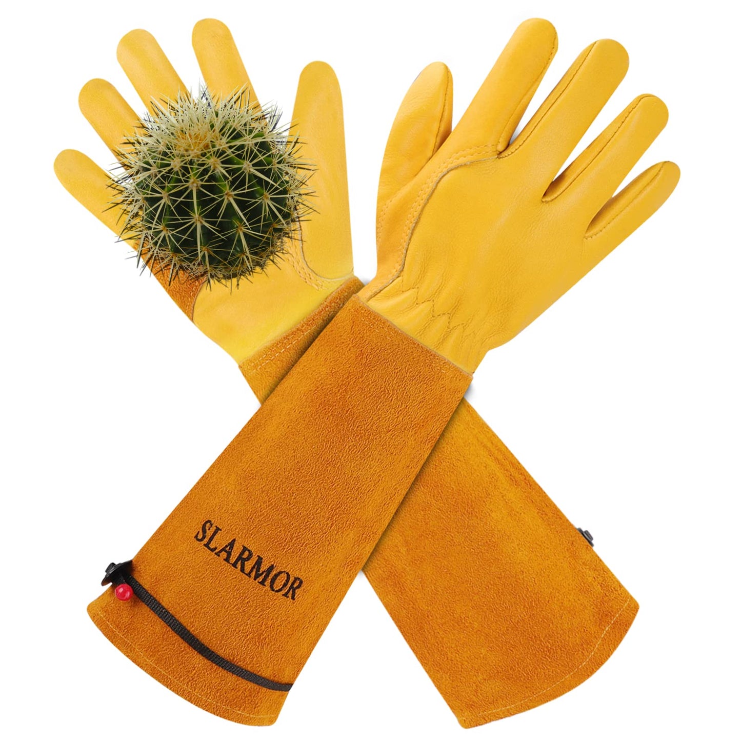 SLARMOR Long Gardening-Gloves Women/Men-Thorn proof Rose Pruning Heavy Duty Gauntlet, Best Garden Gifts for Gardener-S