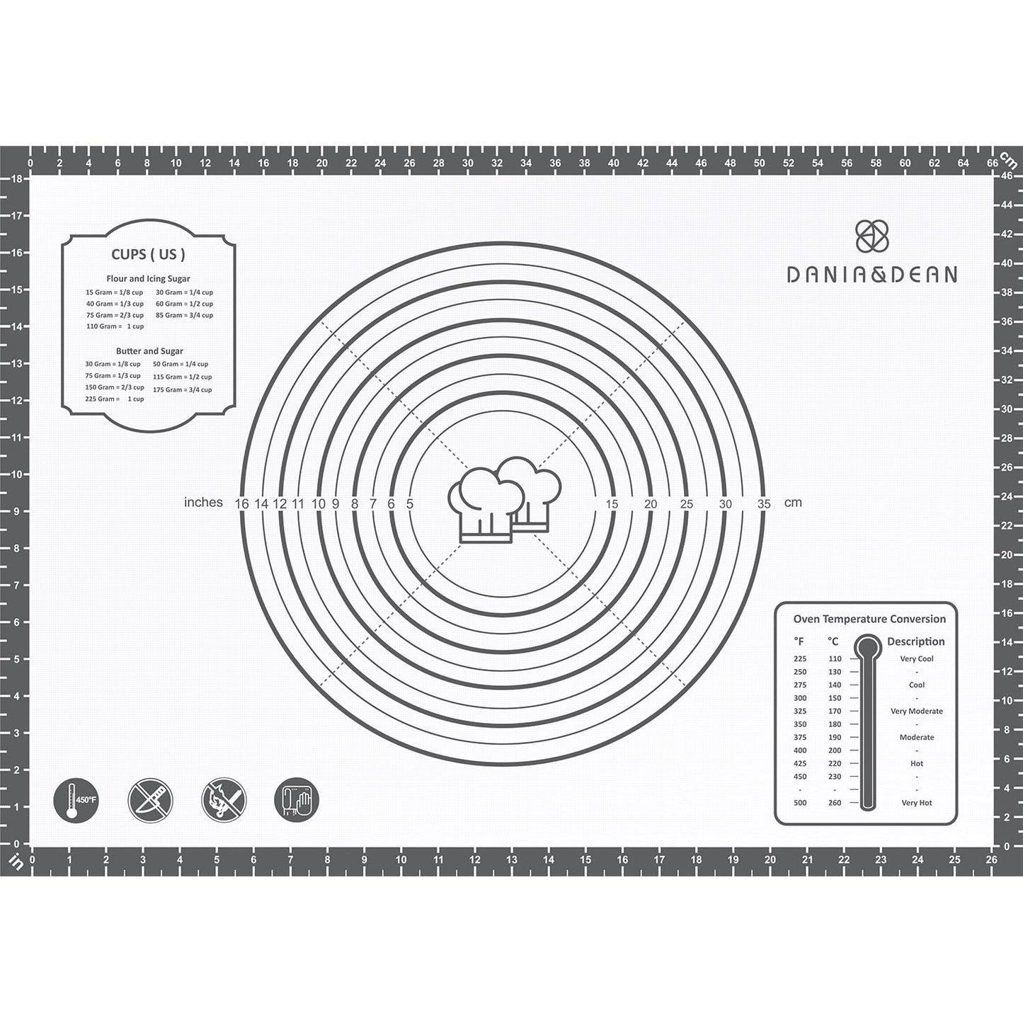 Silicone Mat, 28 x 20inch Extra Large Non-stick Pastry Baking Mat with Measurement, Resuable Thick Cookie Sheet Counter Mat, Dough Rolling Mat, Oven Liner, Fondant/Pie Crust Mat