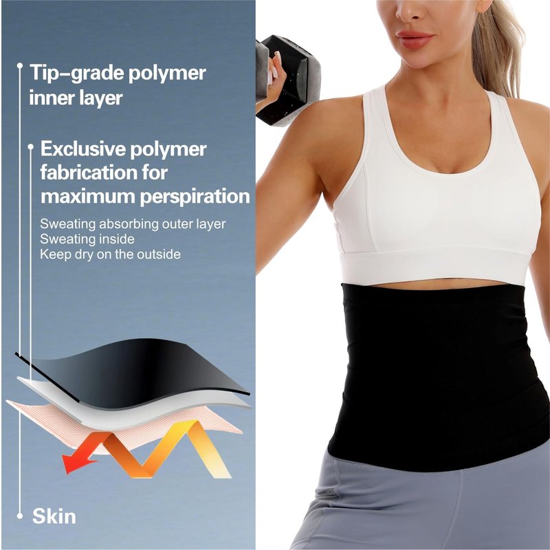 Dokelovy Sauna Suit Waist Trainer Band for Women, Waist Trimmer for Weight Loss Shapewear Slimming Belt for Workout Yoga Gym