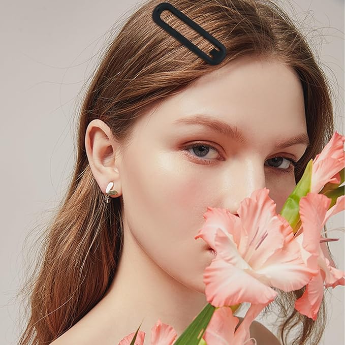 10pcs Snap Hair Clips, 2.76'' Long Snap Clip, Matte Hairpin Accessories for Women Girls, Nonslip Metal Barrettes, Neutral Color