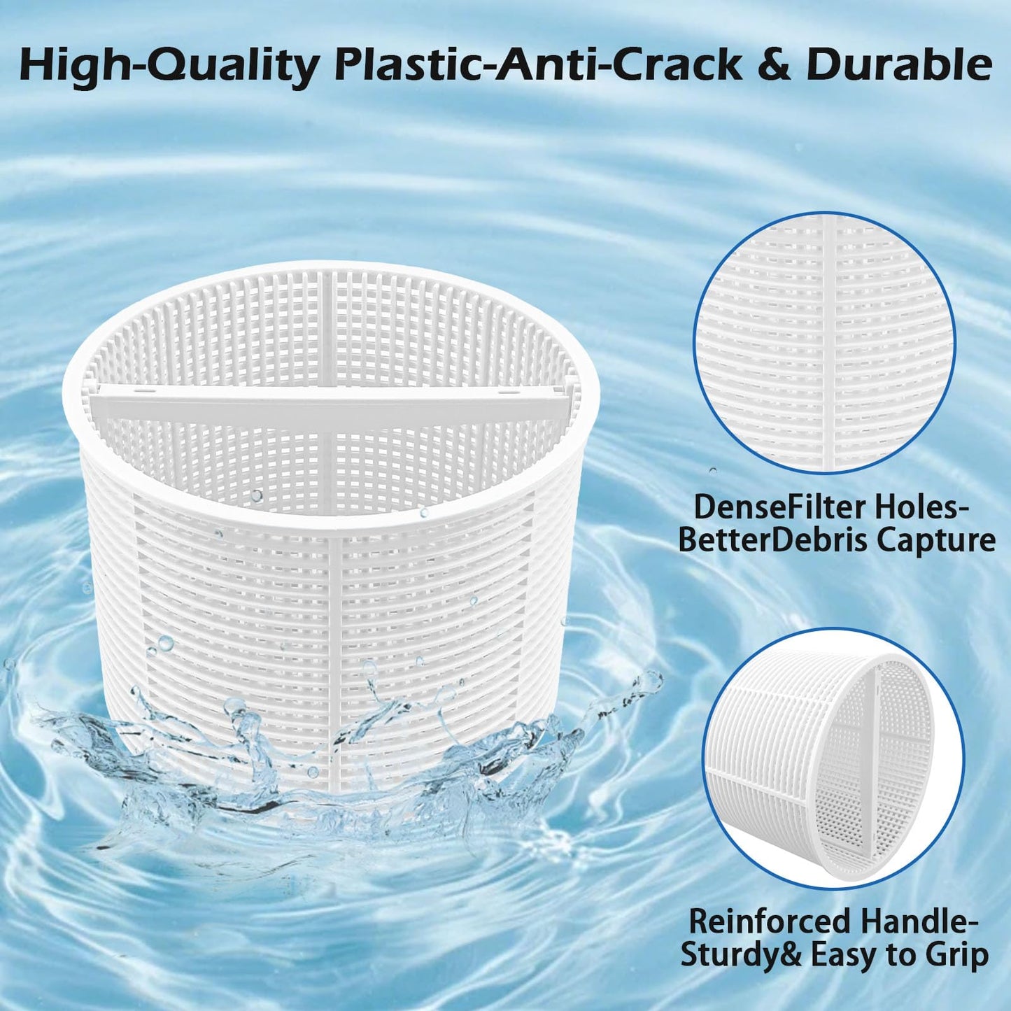 LRWZOV Pool Skimmer Basket Replacement for Hayward SPX1082CA & Aladdin B-152 Swimming Pool Skimmer Models SP1082 SP1083 SP1084 1085 1086 SP1075 1075T 1076 1077 Skimmers Basket (Blue)