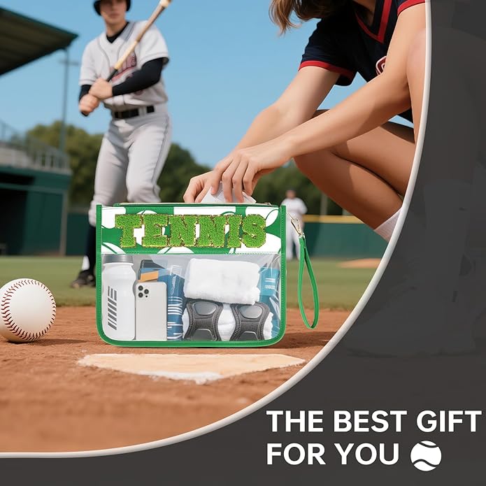 Baseball Gift Bags Baseballs Treat Bags Team Gifts Clear Chenille Letter Zipper Pouch Accessories Stuff Sport Portable