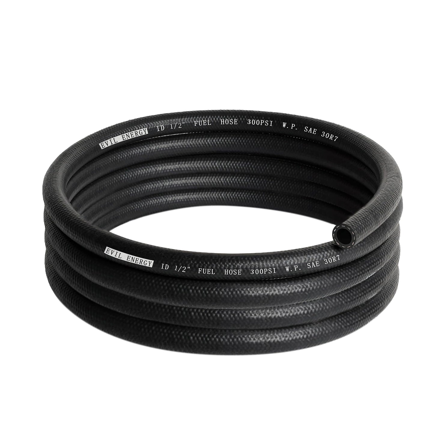 EVIL ENERGY 1/2 Fuel Hose Line Push Lock NBR Rubber SAE 30R7 10FT 300PSI