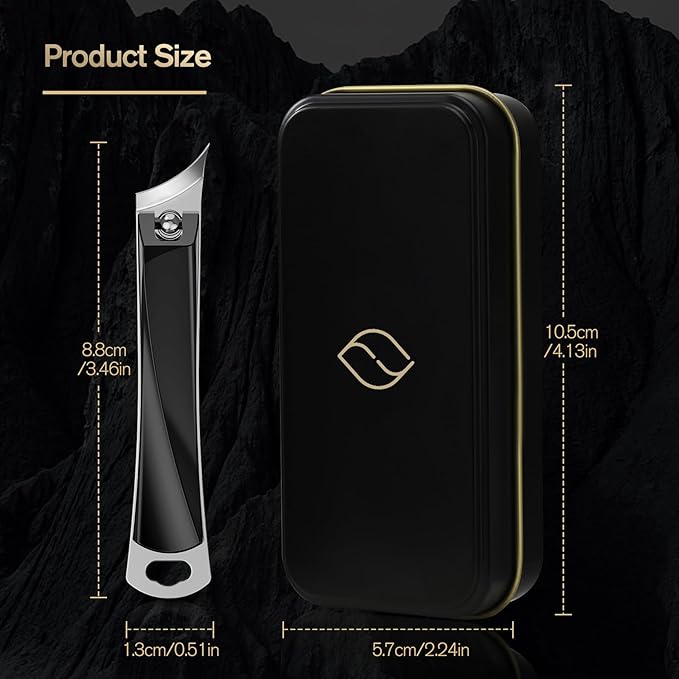FERYES Ingrown Nail Clipper - Slant Curved Blade Nail Clipper for Thick Toenails and Ingrown Nails, Podiatrist Toenail Clippers for Seniors and Men