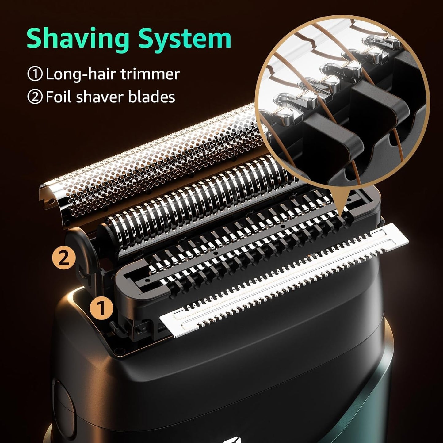Mbzoey Dustproof Shaver Waterproof, Stylish, Comfortable, Sturdy,IPX7 Waterproof Wet Dry Cordless Razor Easy to Use