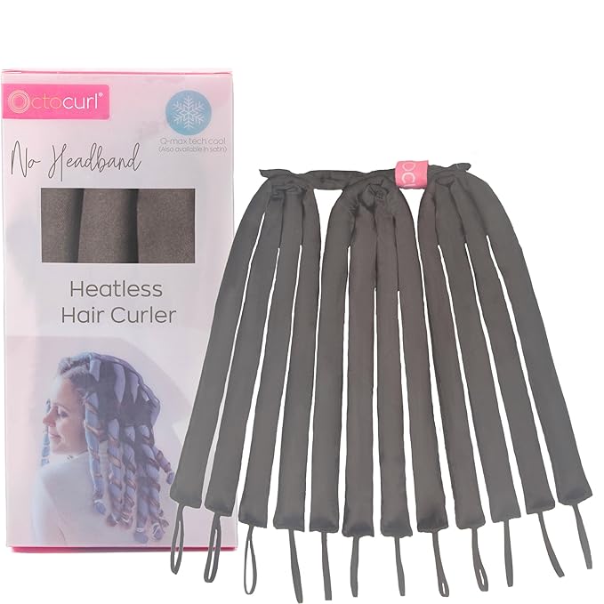 Octocurl No Headband Heatless Curlers for Medium to Thin Hair Ã¢ÂÂ Lightweight Curling System for Controlled, 360ÃÂ° Heat-Free Curls