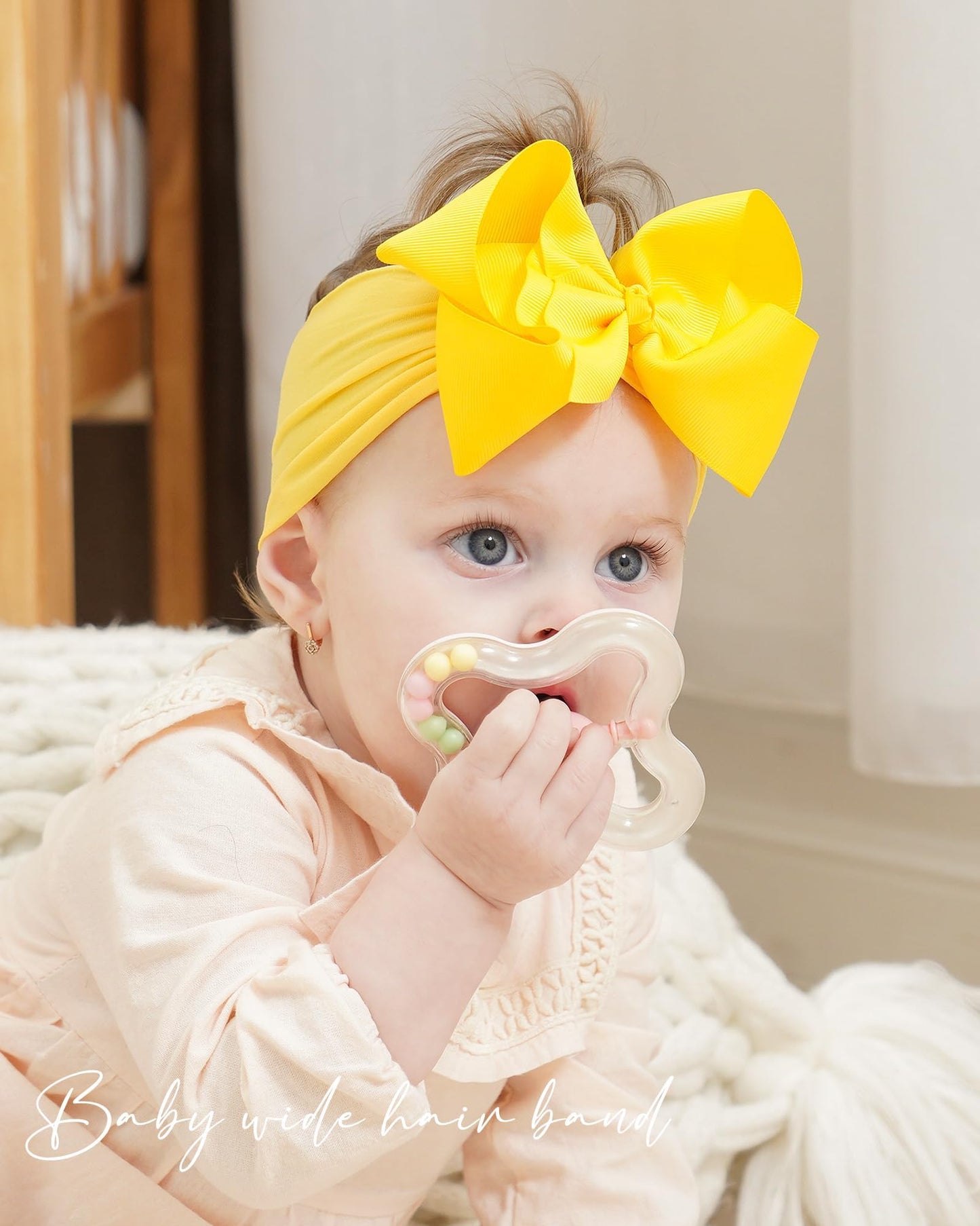 doboi 20pcs Baby Girls Bows Headbands Nylon Hairbands Ribbon Bow Elastic Hair Accessories for Newborns Infants Toddlers and Kids
