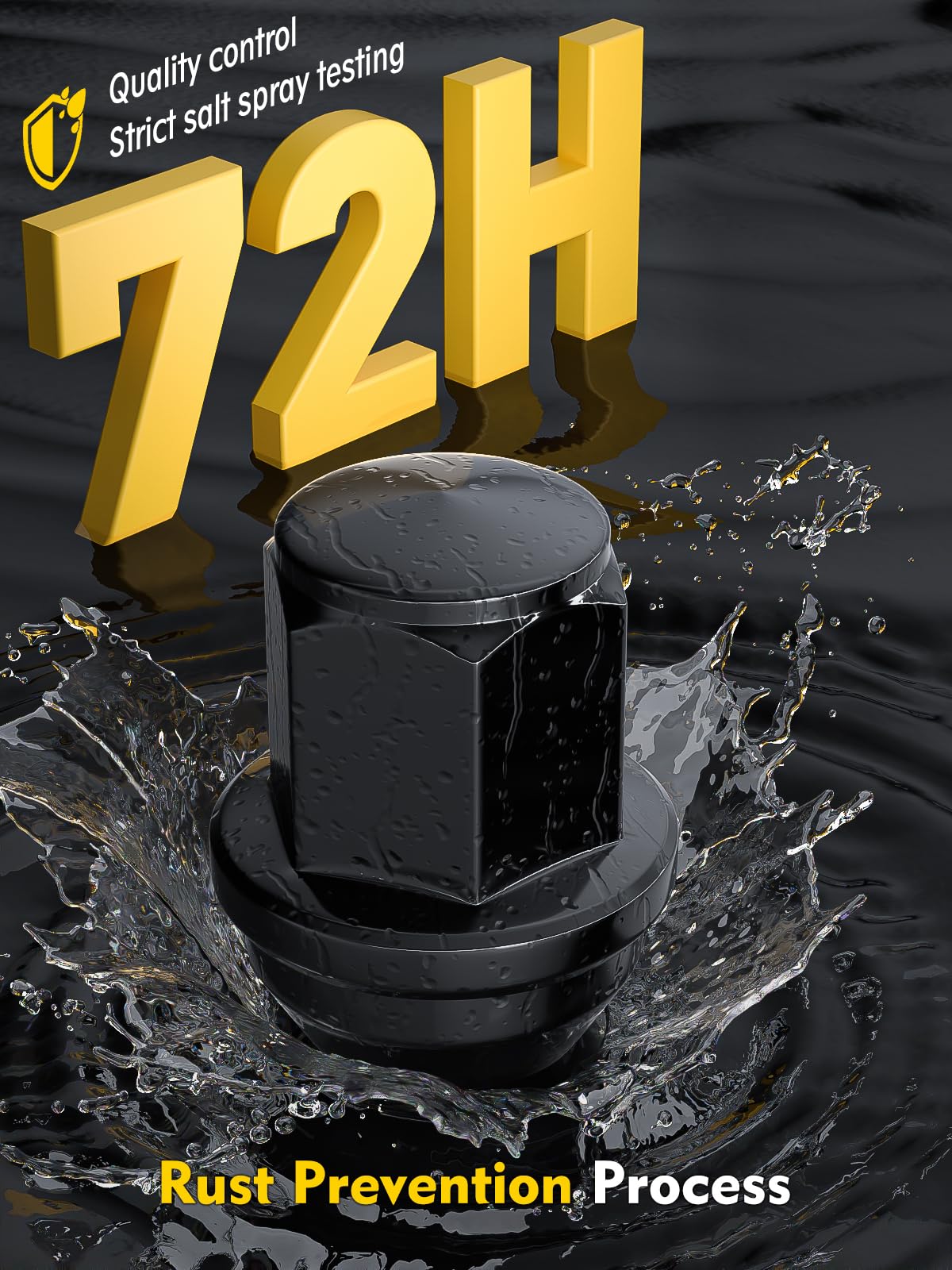 MIKKUPPA M14x1.5 OEM Lug Nuts, Replacement for 2015-2024 Ford Mustang Edge, 2020-2023 Explorer, 2022-2023 Maverick, 20 PCS Black Tire Nuts for Factory Style Wheels