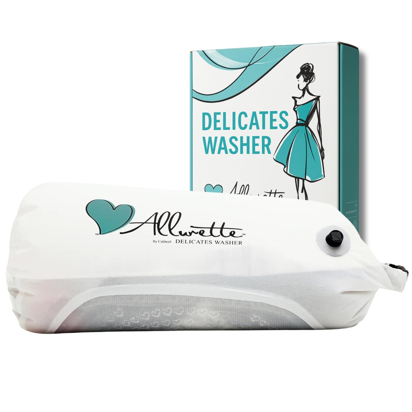 Allurette Portable Delicates Wash Bag - Gentle Hand-Wash Alternative for Merino, Silk & Lingerie - Ideal for Travel, Sink Washing & Small Loads