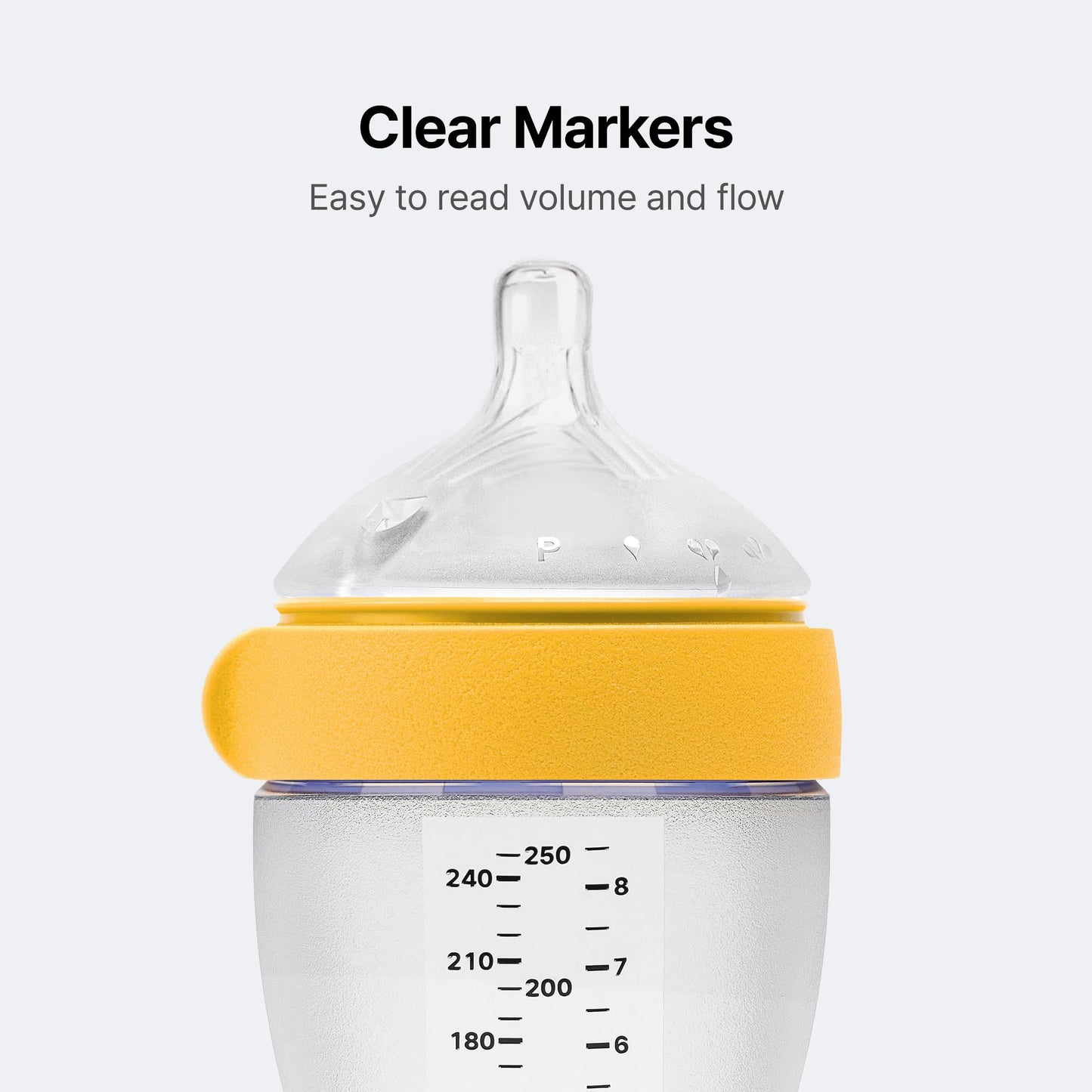 Comotomo Silicone Baby Bottle Gen 2 – 2026 Release (8oz) – Soft, Wide-Neck Bottle for Comfortable Feeding with Dual Anti Colic Vents (Includes Medium Flow Nipples), Yellow (Double Pack)