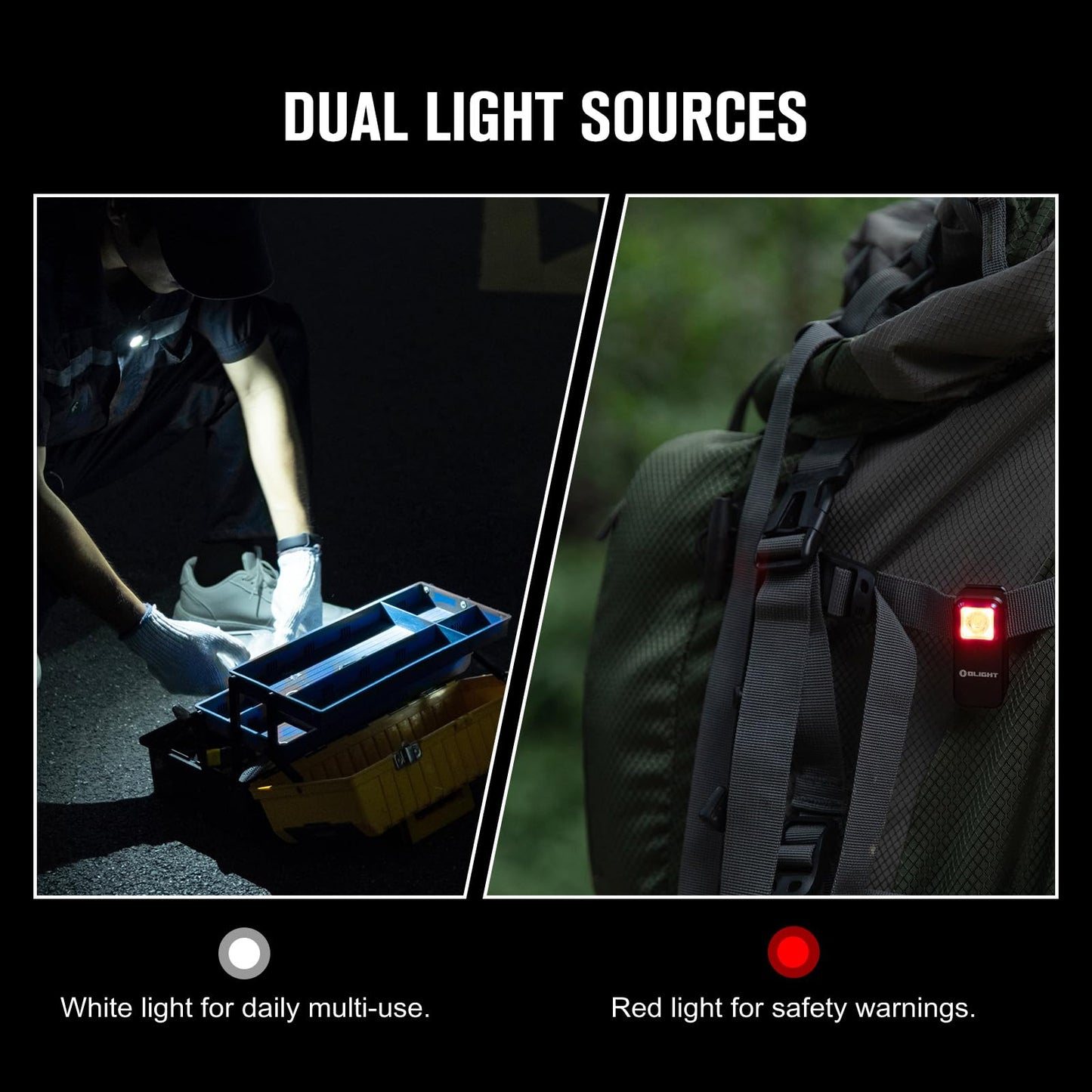 OLIGHT Oclip Rechargeable EDC Flashlight 300 Lumens Dual Sources Compact Pocket Clip Light, Convenient USB C Charging, Magnetic Flash Lights for Working, Cycling, Emergency, Signaling Tool(Black)