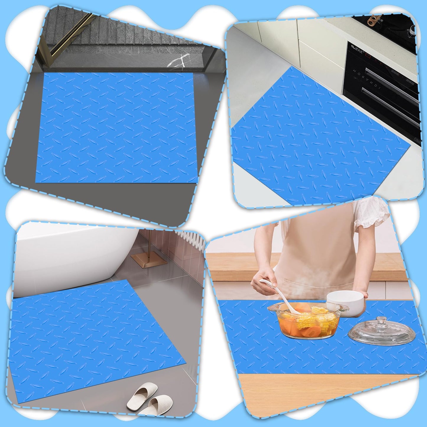 45x60 inches Swimming Pool Ladder Mat Protective Swimming Pool Step Pad for Above Ground Swimming Pool Ladder Pad Vinyl Non-Slip Pool Liner
