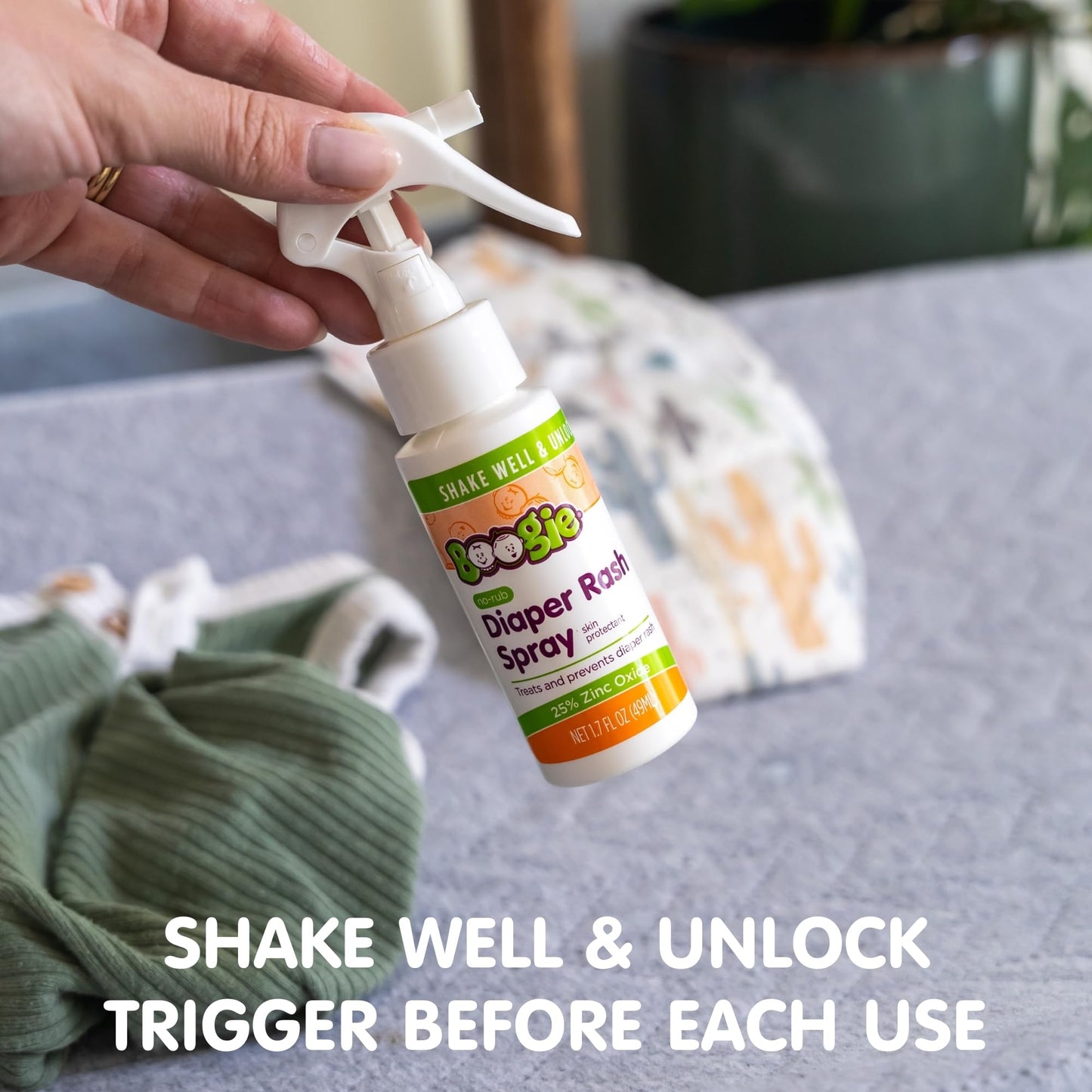 Boogie No-Rub Diaper Rash Spray - (3 Pack) 1.7 fl oz - Diaper Cream Spray for Infants and Babies - Touch-Free Application - Baby Essentials