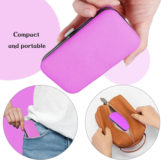 Manicure Set 8 in 1 Nail Clipper Set,RedFlow Nail Clippers,Fingernail & Toenail Clippers,Manicure Tools,Pedicure Tools,Suitable for Travel Manicure Kit,Nail Set Kit with Everything Profe (Purple)