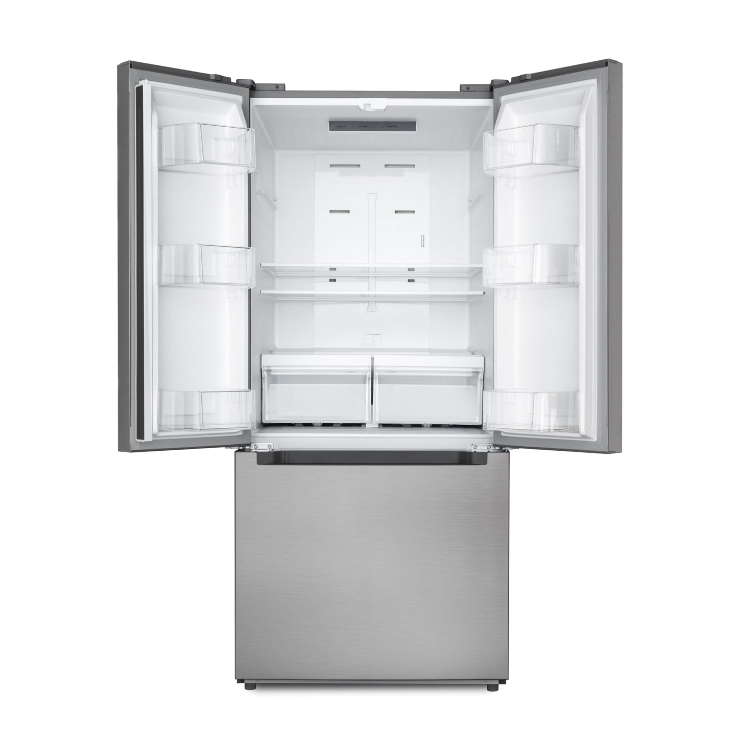KoolMore 30-Inch and 18.5 cu. ft. Counter Depth French Door Refrigerator with Three Doors and Deep Freezer in Stainless-Steel (KM-RERFDSS-18C)