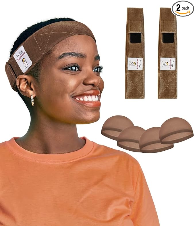 Wig Grip Headband No Slip Wig Gripper for Keeping Wigs in Place Edge Saver Adjustable Non Slip Grip Band Velvet 2 Pack