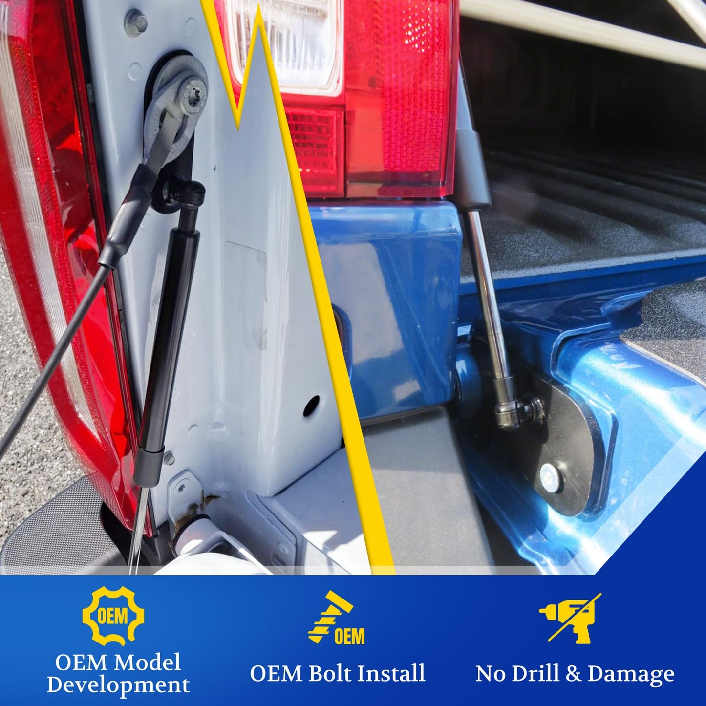 ARANA Tailgate Assist Shock for F250 F350 F450 Super Duty 2017-2026, Tail Gate Accessories Slow Drop Damper Kit for Ford F-250 F-350 F-450 XL XLT LARIAT King Ranch Platinum(No-drill Installation)
