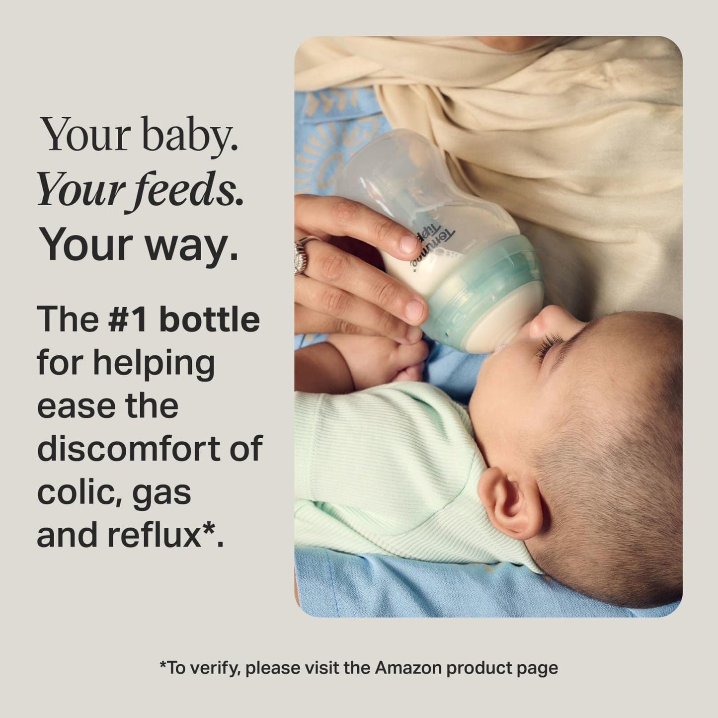 Tommee Tippee Advanced Anti-Colic 5 oz BPA Free Baby Bottles, Newborn 0+ Months, Slow Flow Breast-Like Nipple, Unique Design Keeps Air Away from Milk and Baby, Clear, Pack of 4