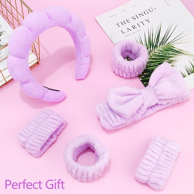 Chanaco Makeup, Skincare & Face Wash Headband, Wrist Towels, Spa Headband, Teen Girl Gifts, Hair Accessories for Women & Girls