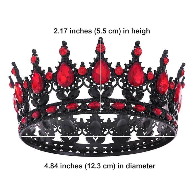 Queen Crown for Women Crystal Tiara for Women Rhinestone Wedding Headband for Bride Hair Accessories for Costume Birthday Party Prom Gifts