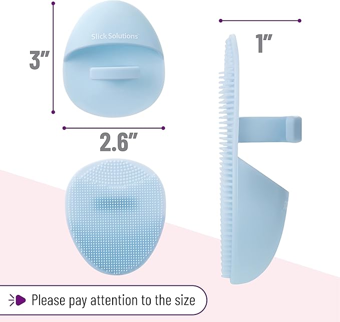 Slick- Silicone Facial Cleansing Brush, 4 Pack, Silicone Face Scrubber Exfoliator