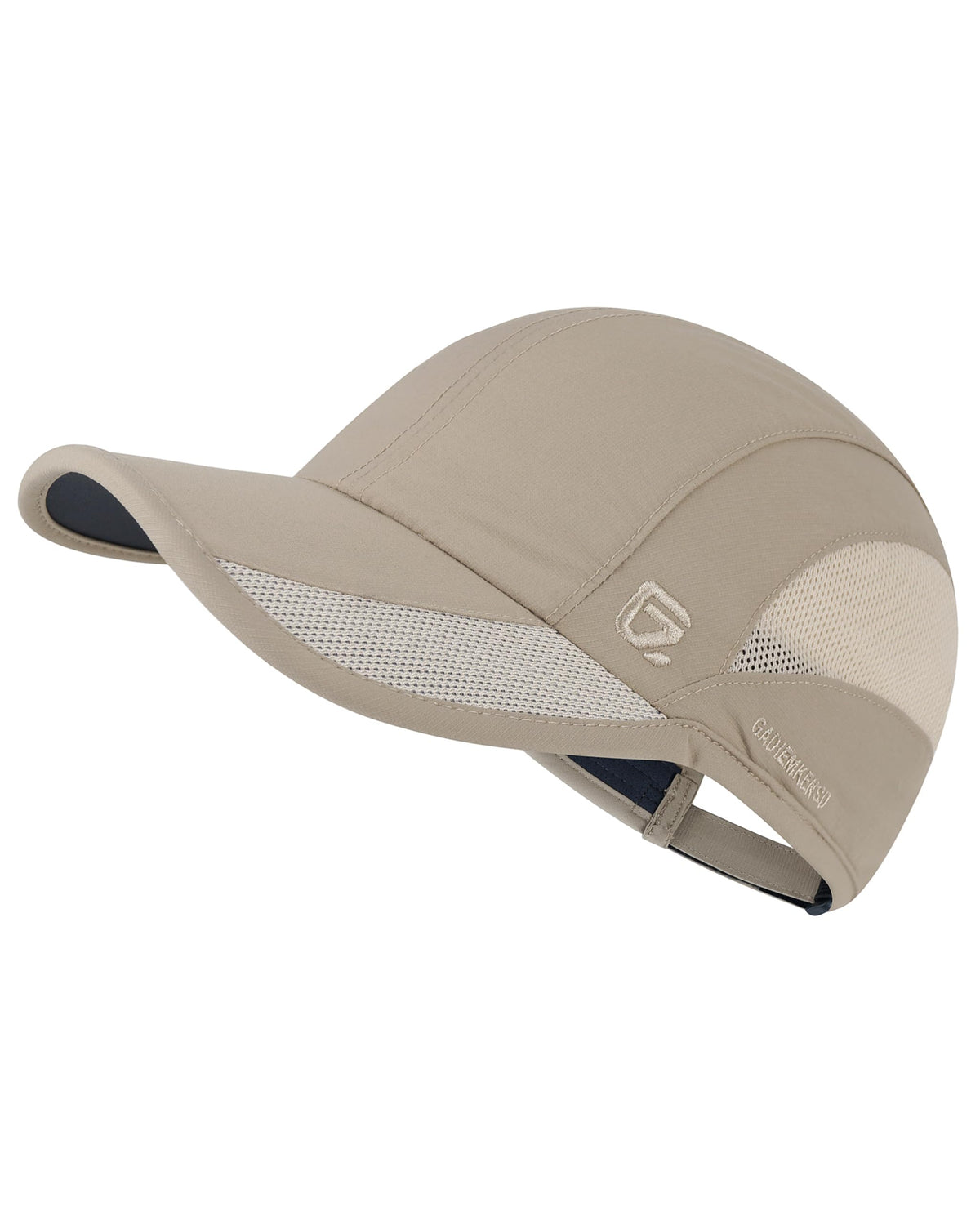 GADIEMKENSD Cooling Running Hat Quick Dry Summer Baseball Cap UPF50+ Sports Sun Caps Breathable Mesh Trucker Dad Hats Unstructured for Golf Tennis Hiking Gym Travel Camping Khaki S/M 6 7/8-7 1/4
