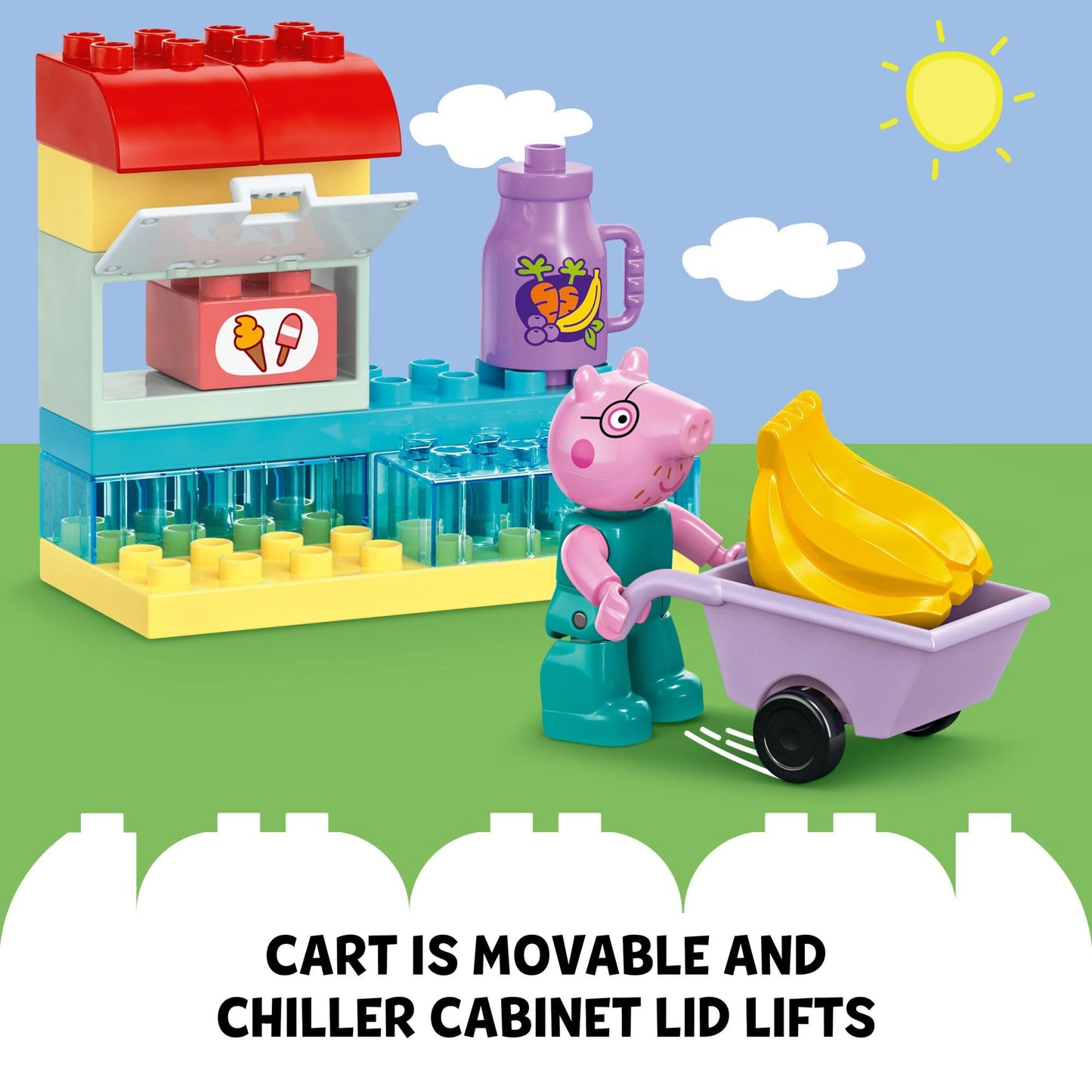 LEGO DUPLO Peppa Pig Supermarket Building Toy - Peppa Pig Toys for Girls & Boys, Ages 2+ Years - Gift for Christmas - Pretend Play Playset for Preschool - Learning & Education - 10434