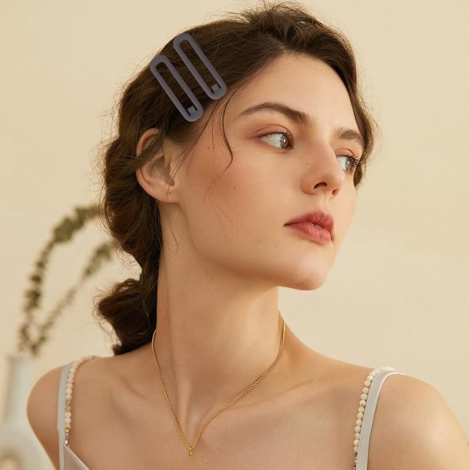 18pcs Snap Hair Clips, 2.76 Big Snap Clip, Matte Hairpin Accessories for Women Girls, Nonslip Metal Barrettes, Neutral Color