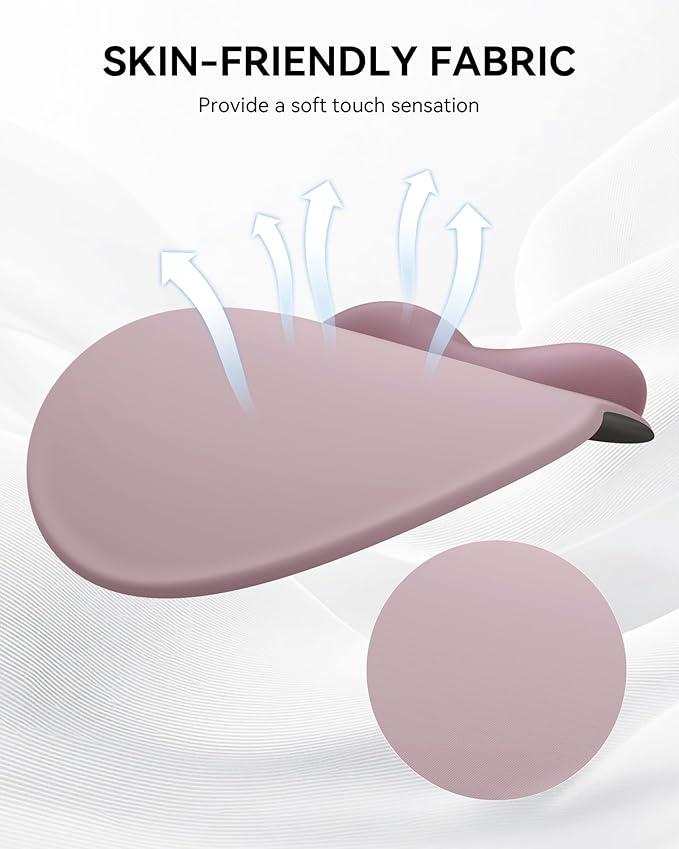 Laborio Mouse Pad with Wrist Rest, Ergonomic Mouse Pads for Desk, Office Non-Slip Mousepad with Gel Wrist Support(Rose Pink, 10.6''L x 9''W)