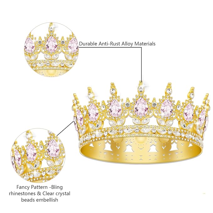 YOUlDIANZI Queen Crown Birthdays Crowns for Women, Birthday Sash, Birthday Tiara for Women Set, Princess Rhinestone BirthdayPrincess Headband Birthday Gifts for Womens, Sweet Happy Accessories
