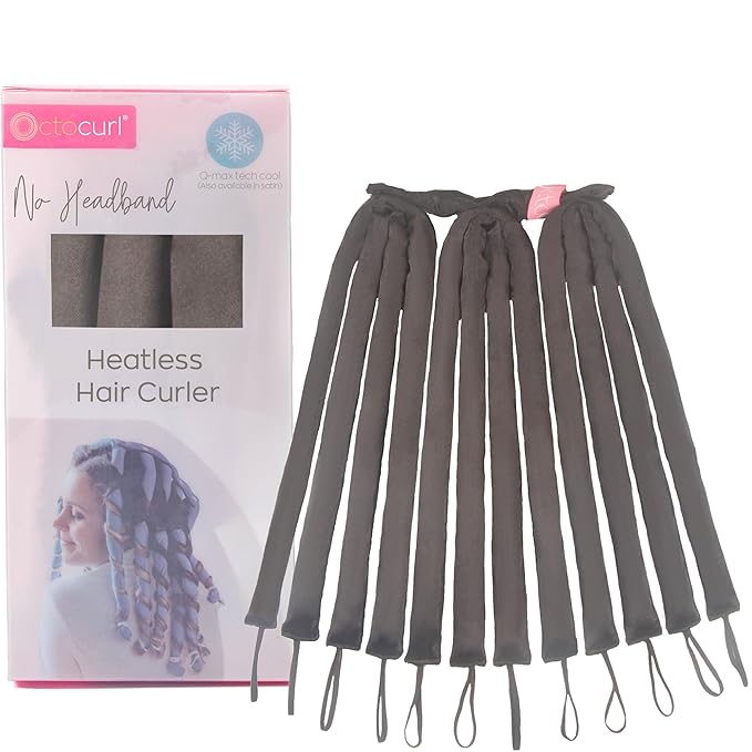 Octocurl No Headband Heatless Curlers for Medium to Thin Hair Ã¢ÂÂ Lightweight Curling System for Controlled, 360ÃÂ° Heat-Free Curls