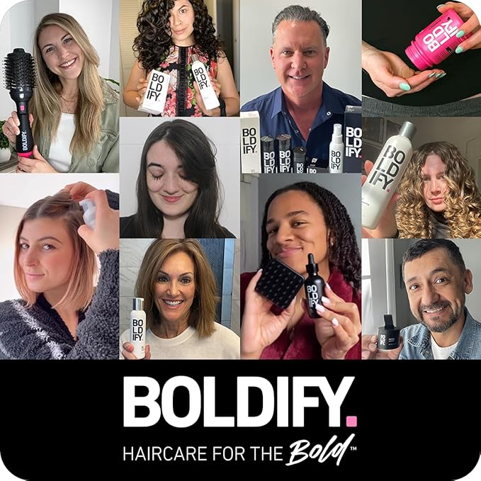 Boldify Scalp Scrubber - Hair Massager Shampoo Brush for Healthy Roots - Silicone Scrubber for Hair Growth and Dandruff Removal - Waterproof Exfoliator