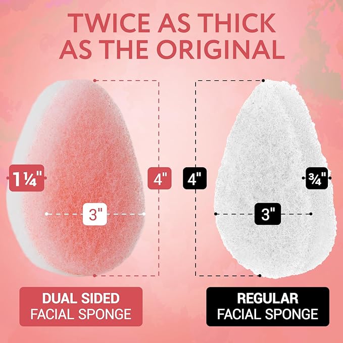 IMPRESA Dual-Sided Facial Scrub Pads - Exfoliating Face Sponges - Made in USA Face Exfoliation Sponge - Deep Cleansing & Makeup Removal Scrub Pads - Pack of 10