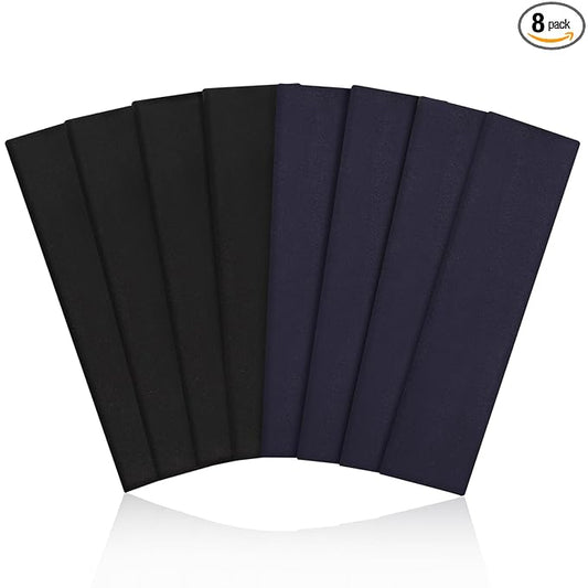 Fishinsea 8 Pack Sport Headbands for Women, Elastic Soft Fabric Non-Slip Hair Bands Hair Warp for Daily Workout Yoga Running Sports, Combo 12
