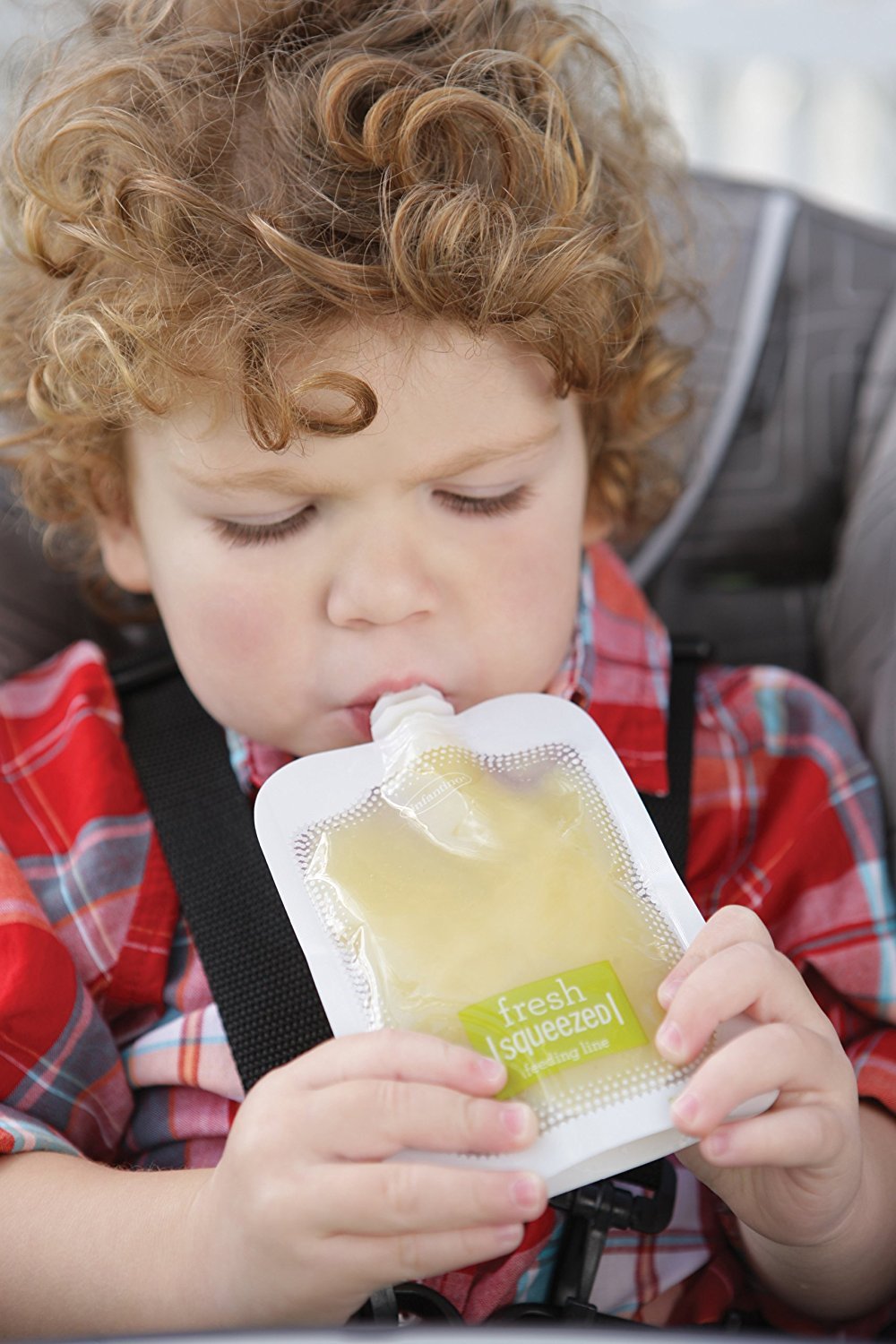 Infantino Disposable Squeeze Pouches, Baby Food Pouches for Portable Homemade Semi-Solid Food for Babies and Toddlers, BPA and PVC free, Freezer Safe, 50-Pack