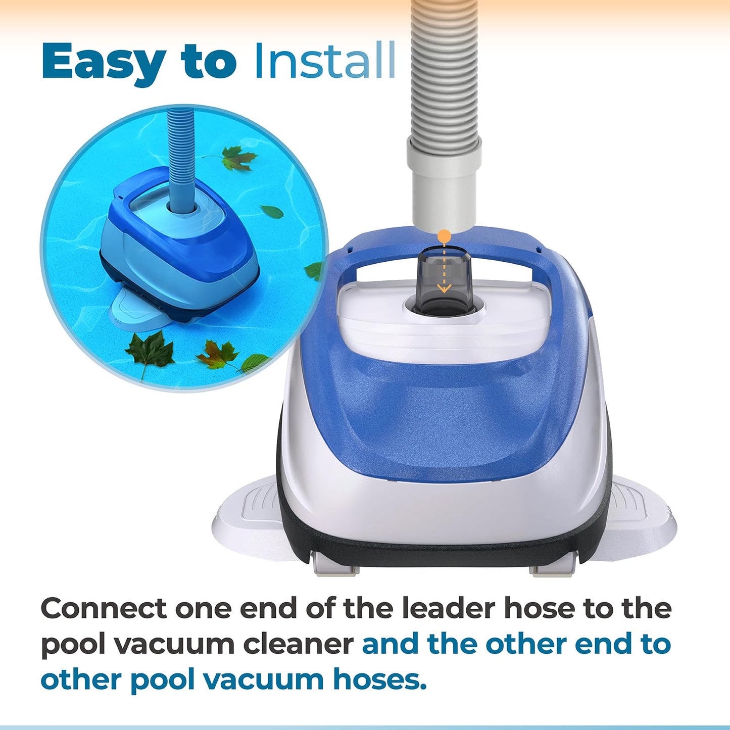 ANTOBLE V532LG Pool Vacuum Leader Hose Pool Cleaner Hose Replacement for Hayward Navigator, Pool Vac Ultra, Aqua Bug, Poolverneugen & More