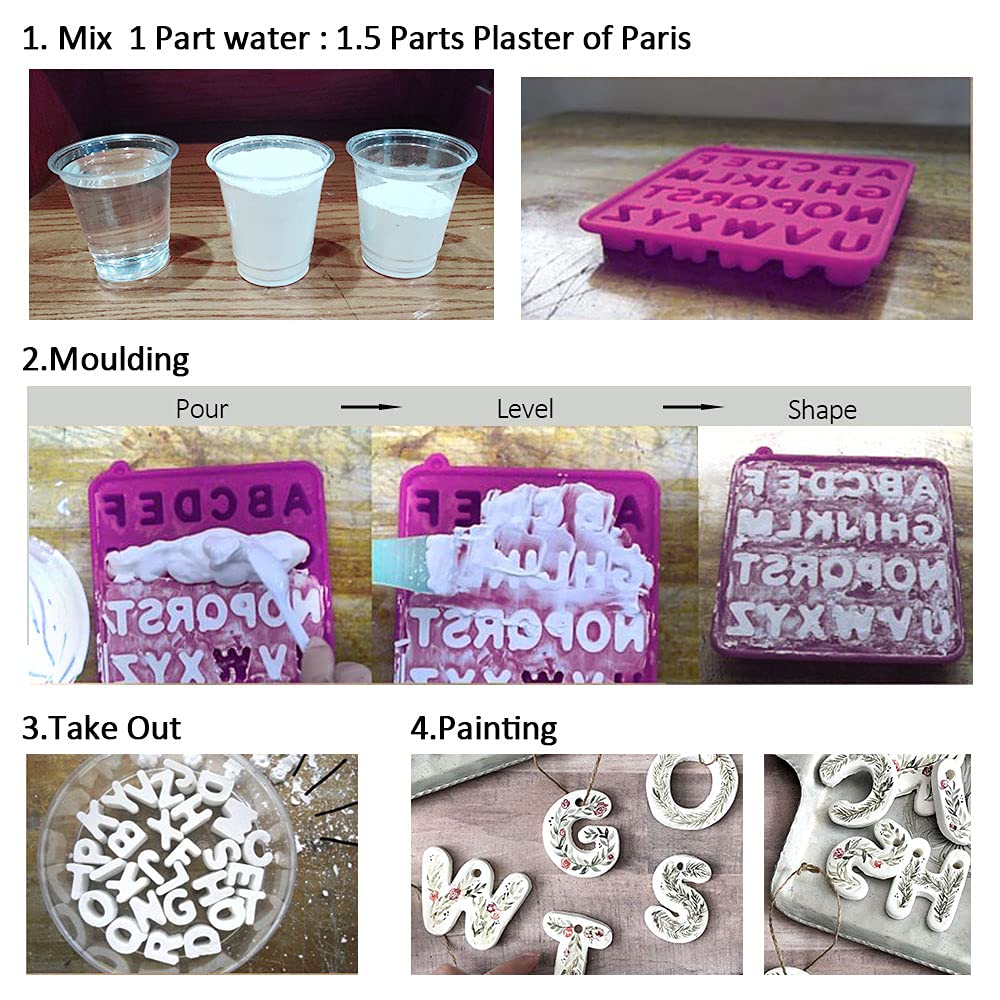 Falling in Art 5 LB Plaster of Paris Powder - Hand Mold Casting Kit Powder, Gypsum Cement, Pottery & Ceramic Plaster Powder for Crafts, Sculpture, Diorama and Home Decor