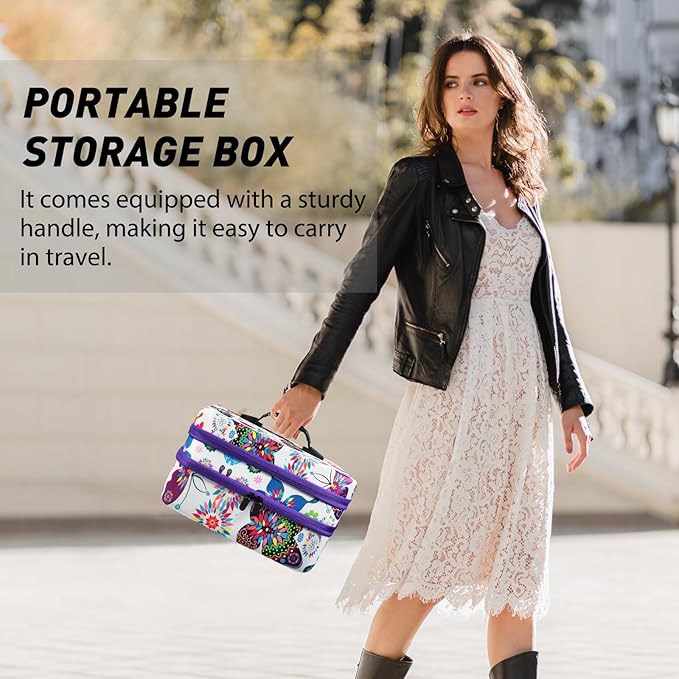 ZORETCO Diamond Painting Storage Box, 240 Slots Bead Storage Containers with Tools Kit for Diamond Art Accessories Beads Organizer Craft Jewelry