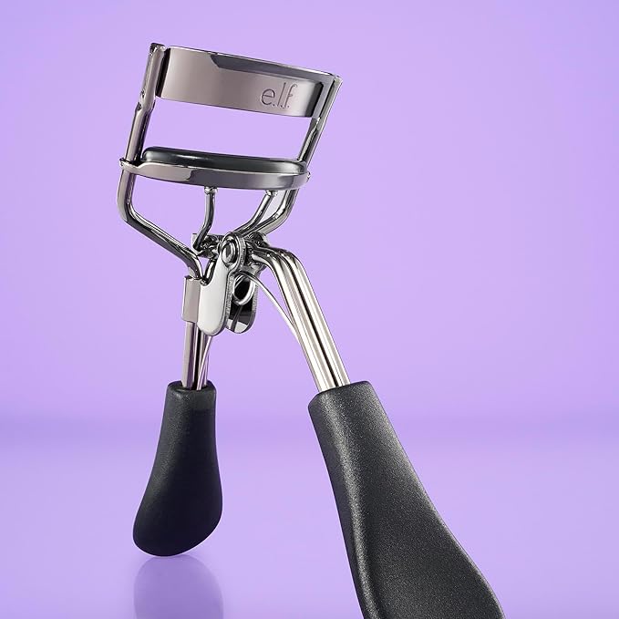 e.l.f. Pro Eyelash Curler, Stainless Steel Lash Curler, Long-Lasting Natural Curl, Ergonomic Design, Includes Replacement Pad, Fits All Eye Shapes
